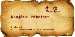 Komjáthi Nikolett névjegykártya