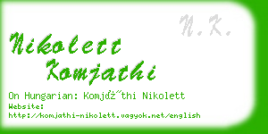 nikolett komjathi business card